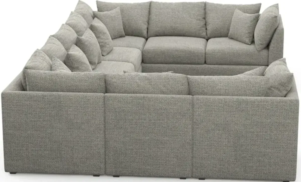 Nest Foam Comfort 9-Piece Large Pit Sectional - Pandora Pepper