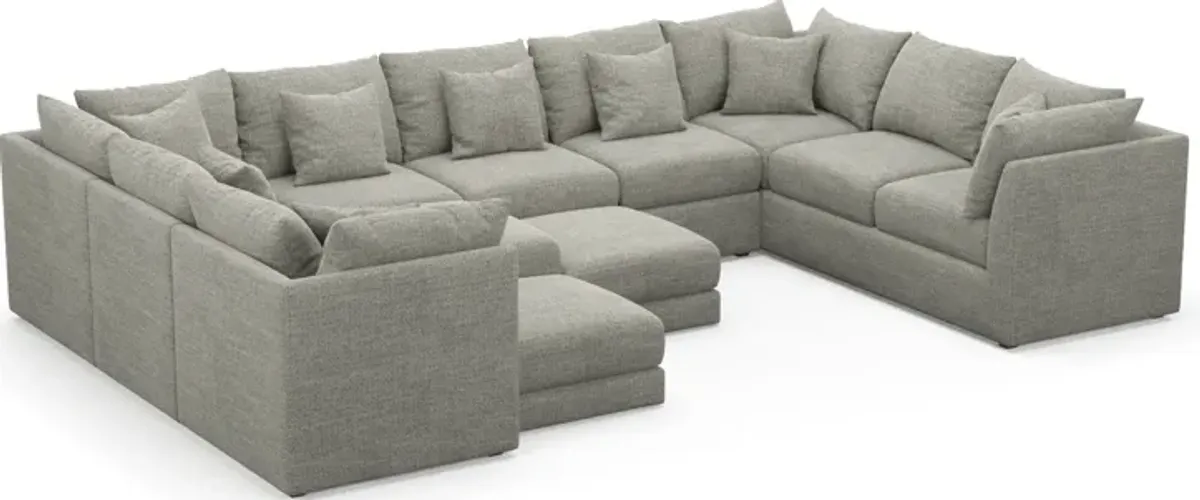 Nest Foam Comfort 9-Piece Large Pit Sectional - Pandora Pepper