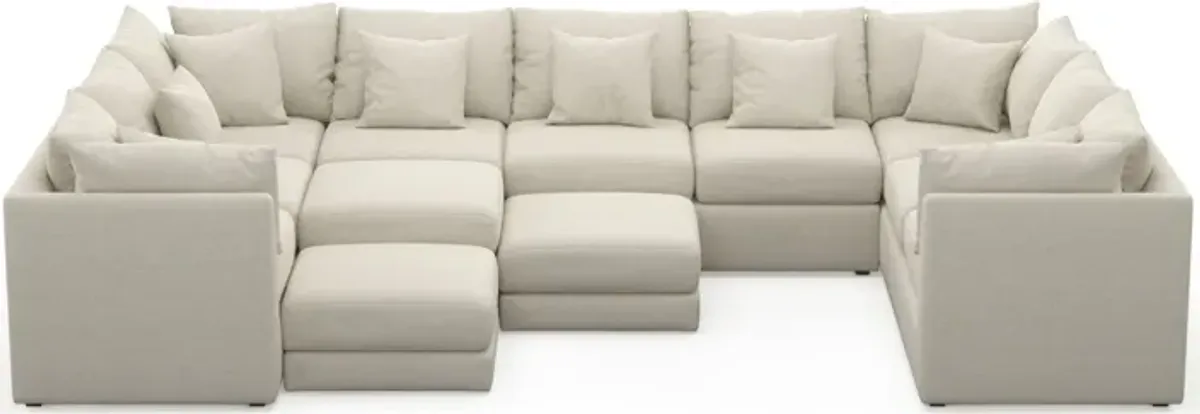 Nest Foam Comfort 9-Piece Large Pit Sectional - Curious Pearl