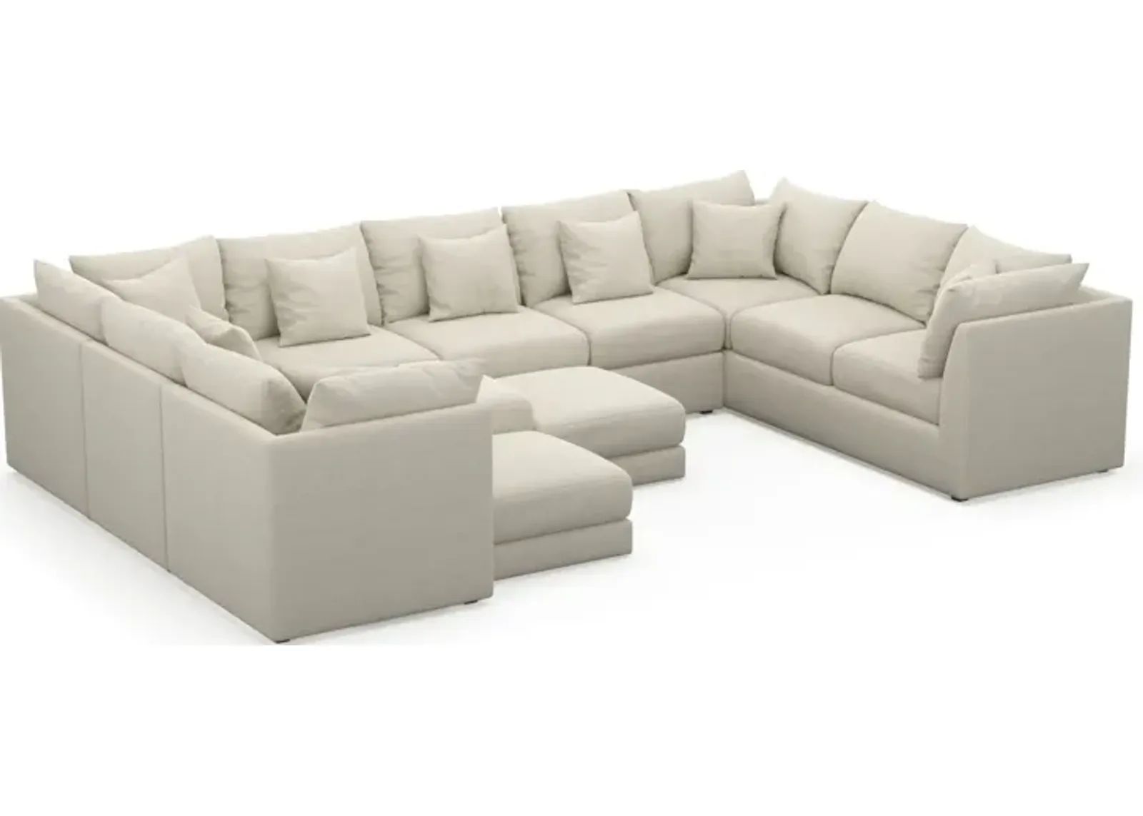 Nest Foam Comfort 9-Piece Large Pit Sectional - Curious Pearl