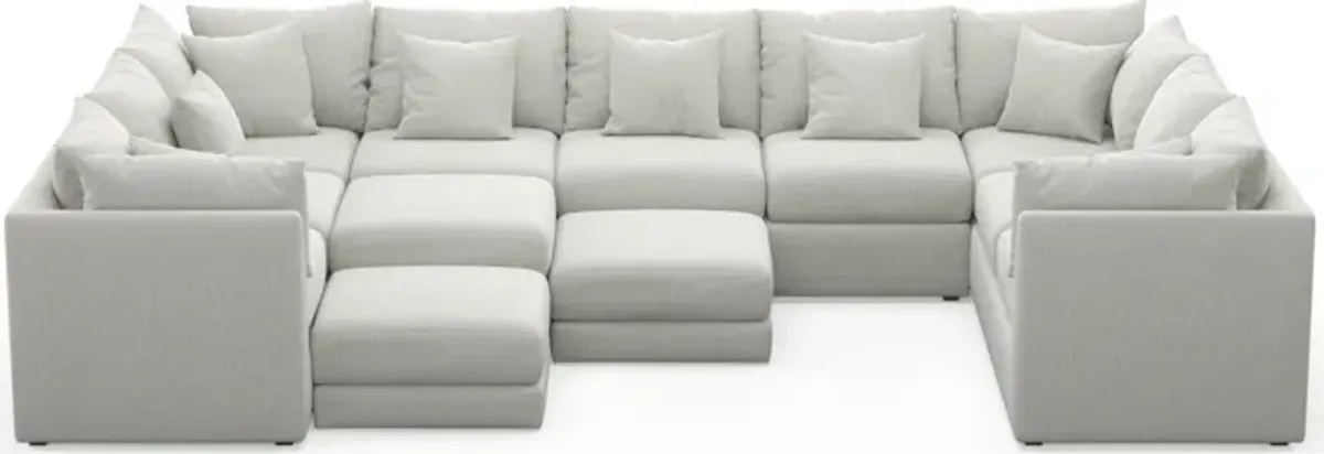 Nest Foam Comfort 9-Piece Large Pit Sectional - Oslo Snow