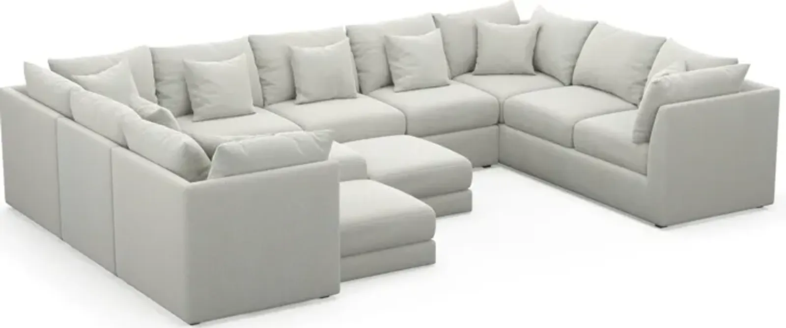 Nest Foam Comfort 9-Piece Large Pit Sectional - Oslo Snow