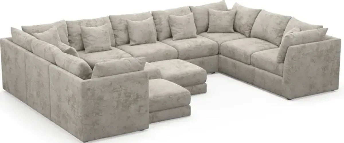 Nest Foam Comfort 9-Piece Large Pit Sectional - Hearth Cement