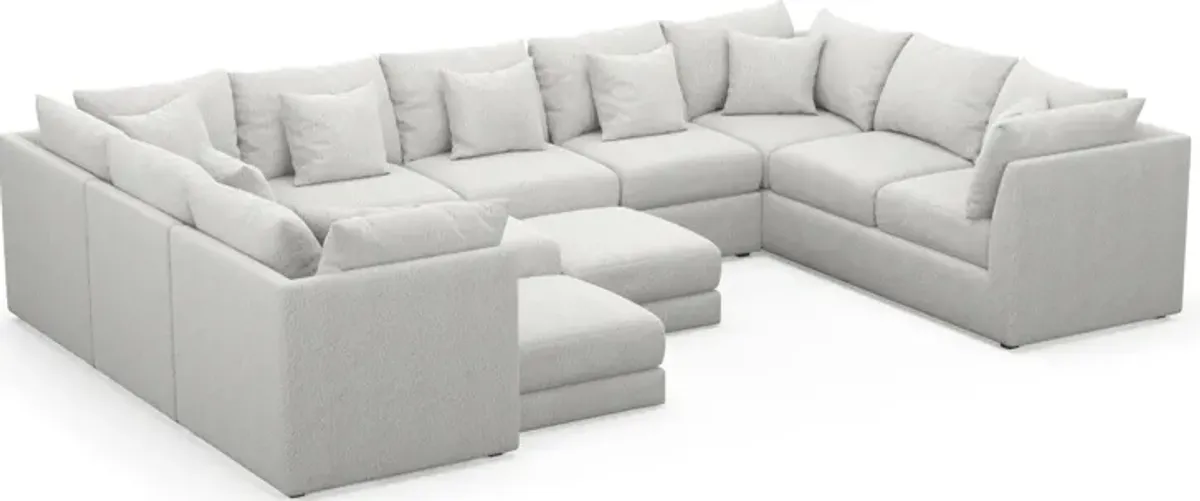 Nest Foam Comfort 9-Piece Large Pit Sectional - Bloke Snow