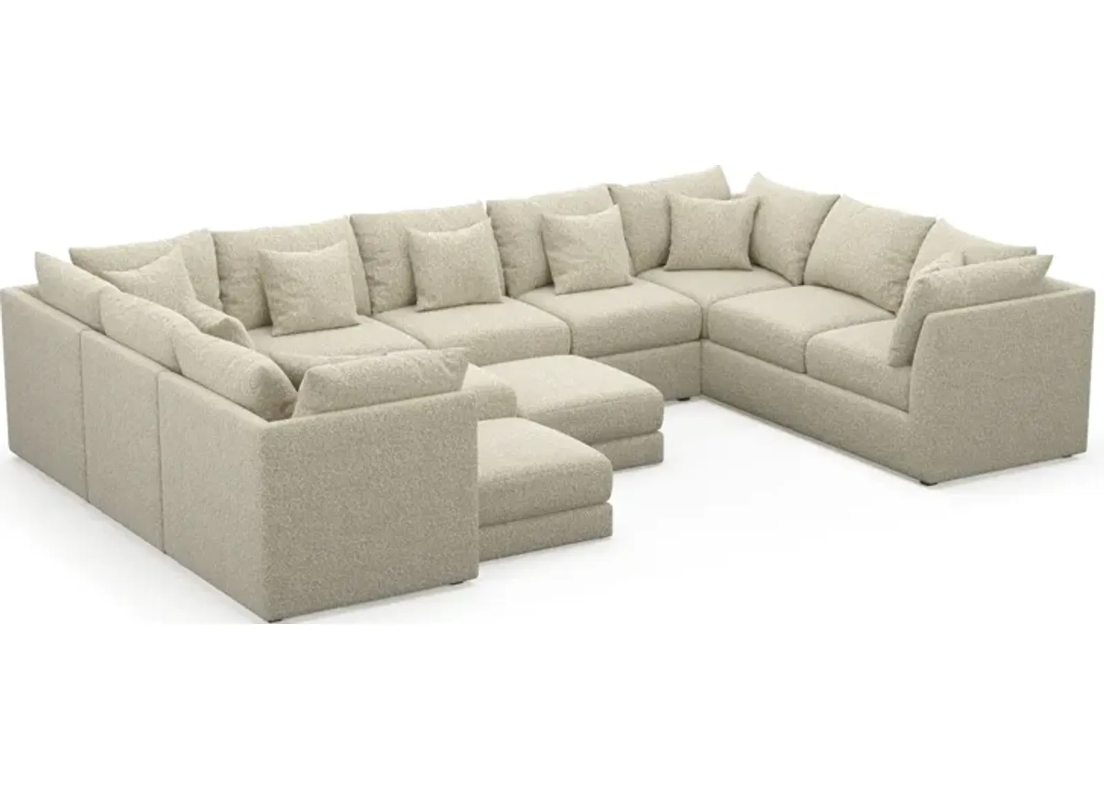 Nest Foam Comfort 9-Piece Large Pit Sectional - Bloke Cotton