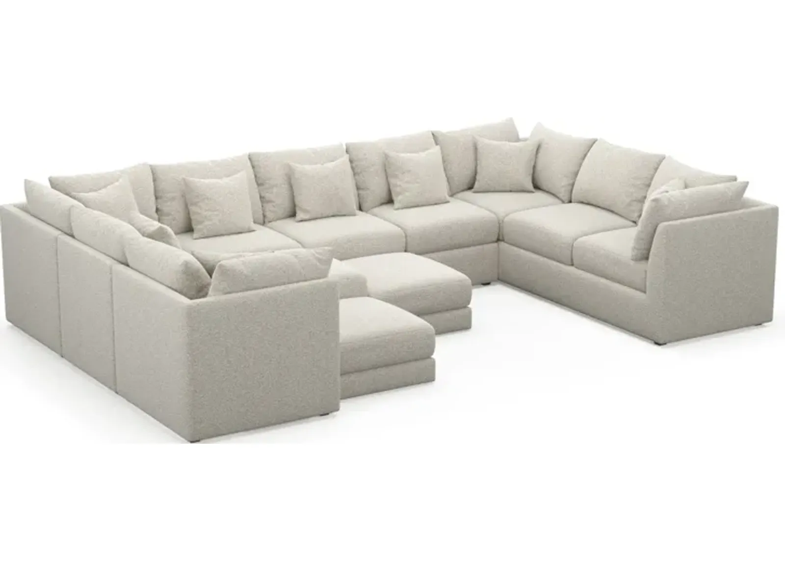 Nest Foam Comfort 9-Piece Large Pit Sectional - Muse Stone