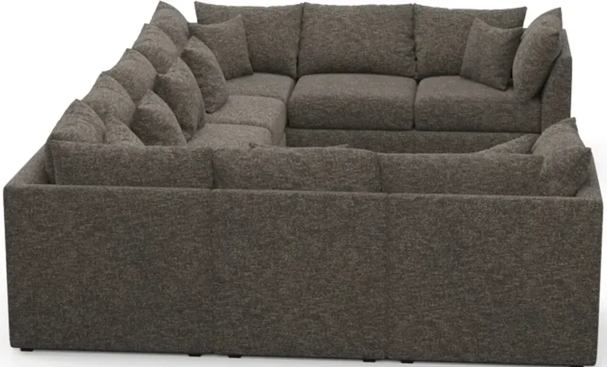 Nest Foam Comfort 9-Piece Large Pit Sectional - M Walnut