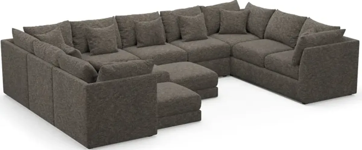 Nest Foam Comfort 9-Piece Large Pit Sectional - M Walnut