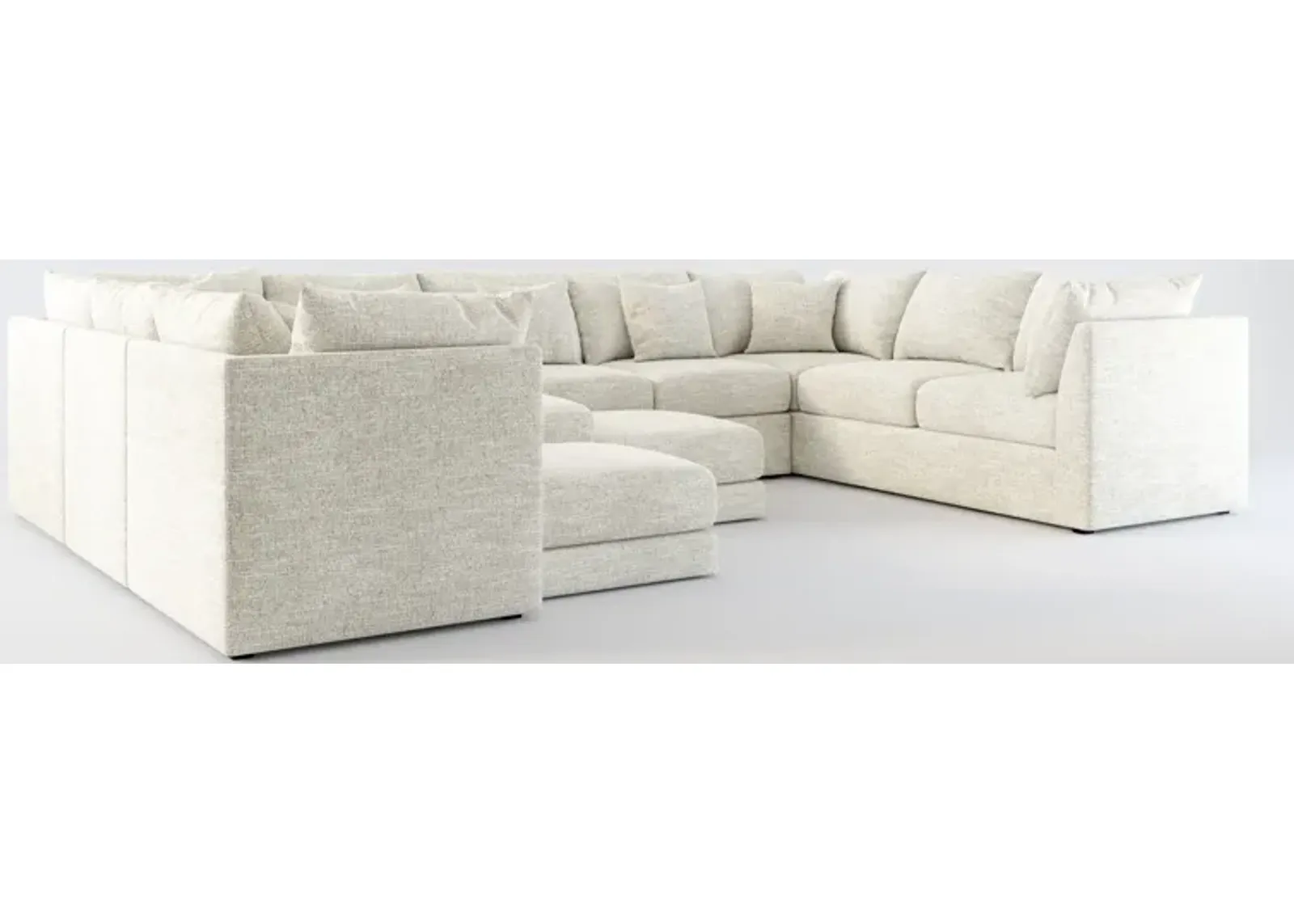 Nest Foam Comfort 9-Piece Large Pit Sectional - M Ivory