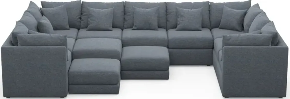 Nest Foam Comfort 9-Piece Large Pit Sectional - Bridger Navy