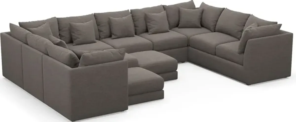 Nest Foam Comfort 9-Piece Large Pit Sectional - Presidio Steel