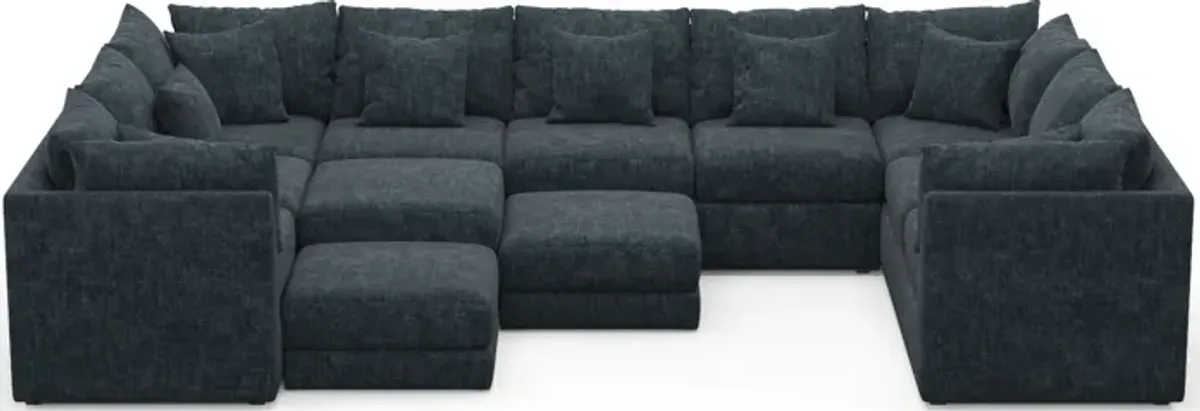 Nest Foam Comfort 9-Piece Large Pit Sectional - Argo Navy