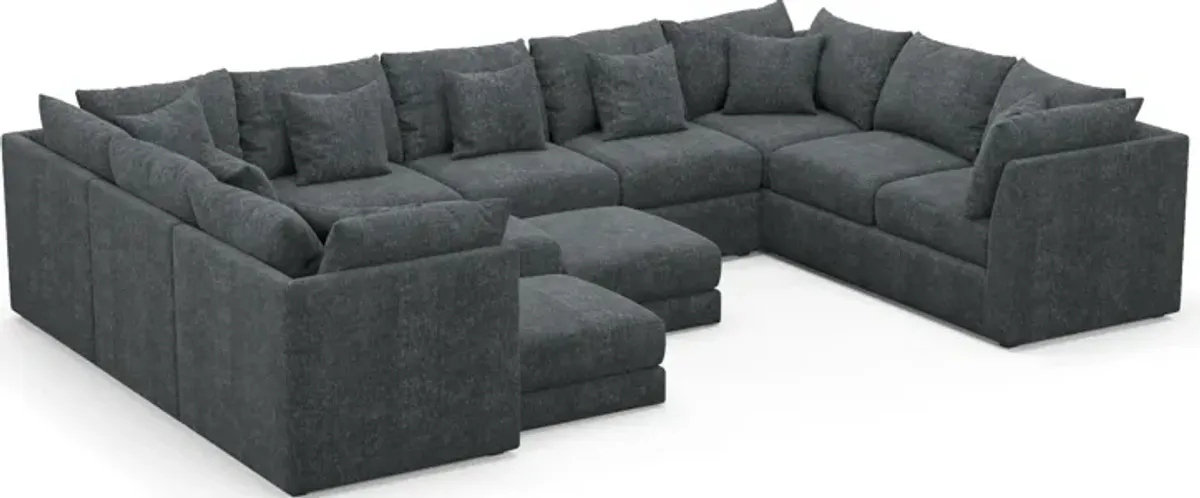 Nest Hybrid Comfort 9-Piece Large Pit Sectional - Contessa Shadow