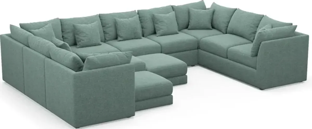 Nest Hybrid Comfort 9-Piece Large Pit Sectional - Bridger Jade