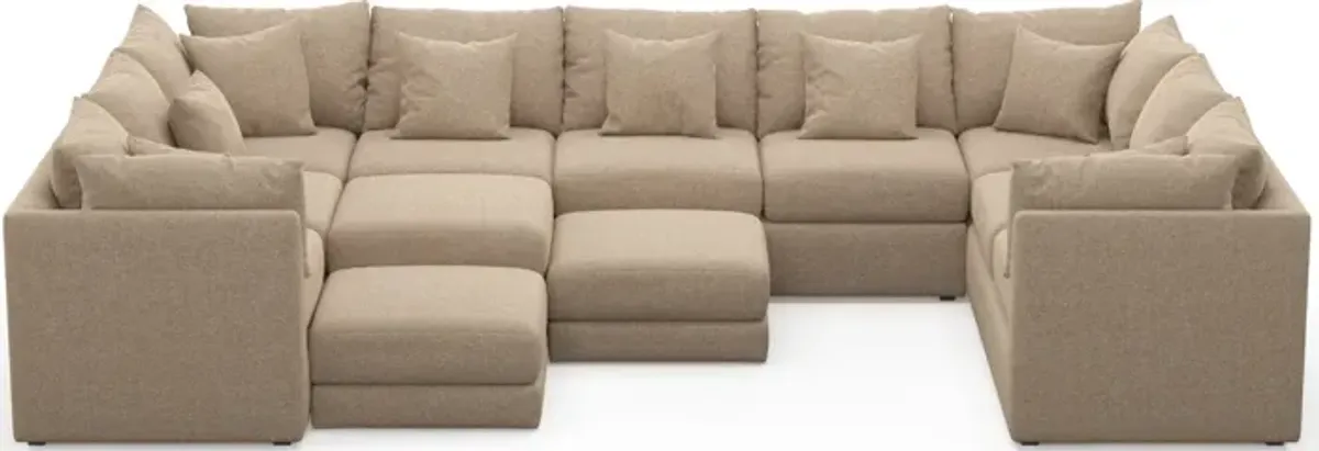 Nest Hybrid Comfort 9-Piece Large Pit Sectional - Liv Wicker