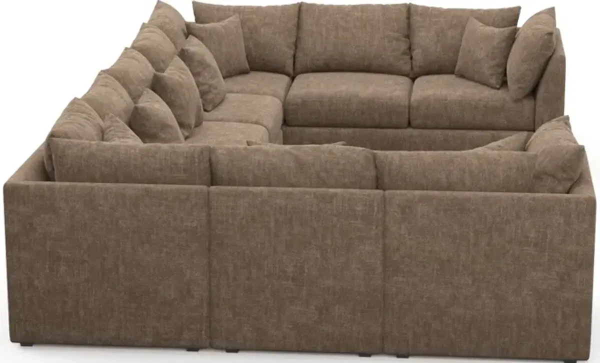 Nest Hybrid Comfort 9-Piece Large Pit Sectional - Argo Java