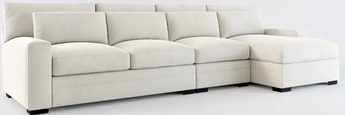 Winston Foam Comfort 3-Piece Sectional with Right-Facing Chaise - Laurent Beach