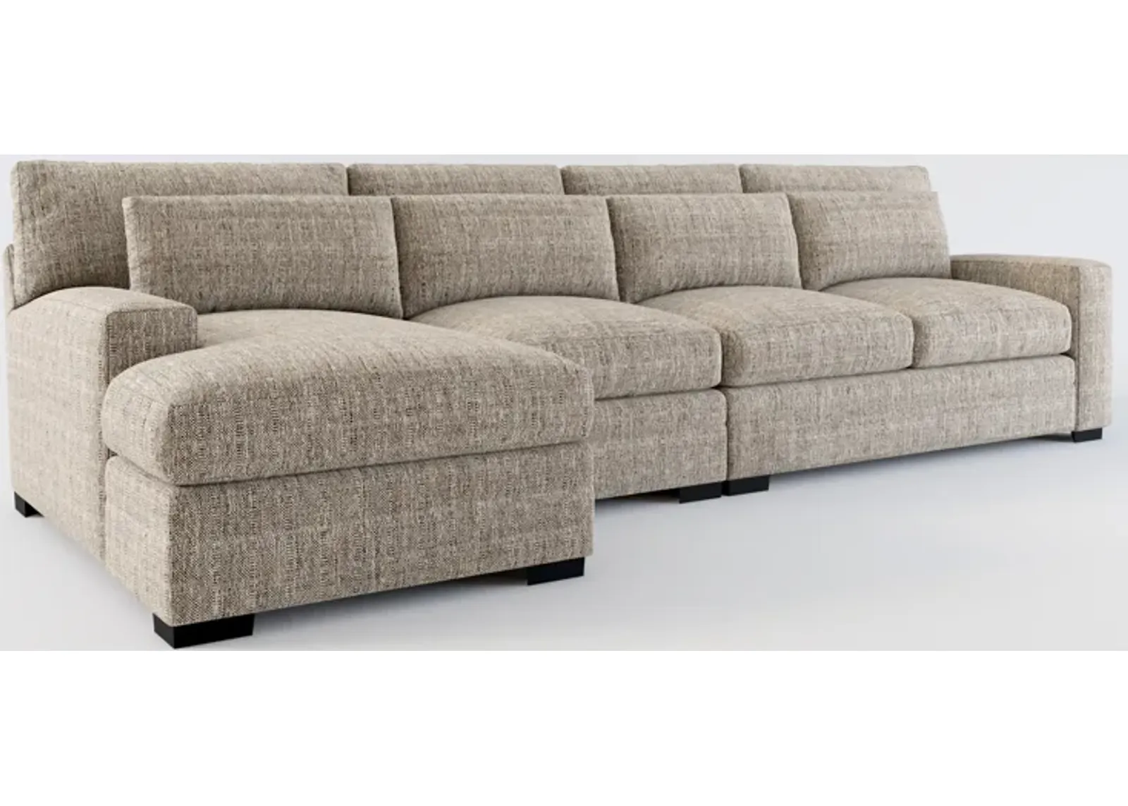 Winston Hybrid Comfort 3-Piece Sectional with Left-Facing Chaise - Mason Flint