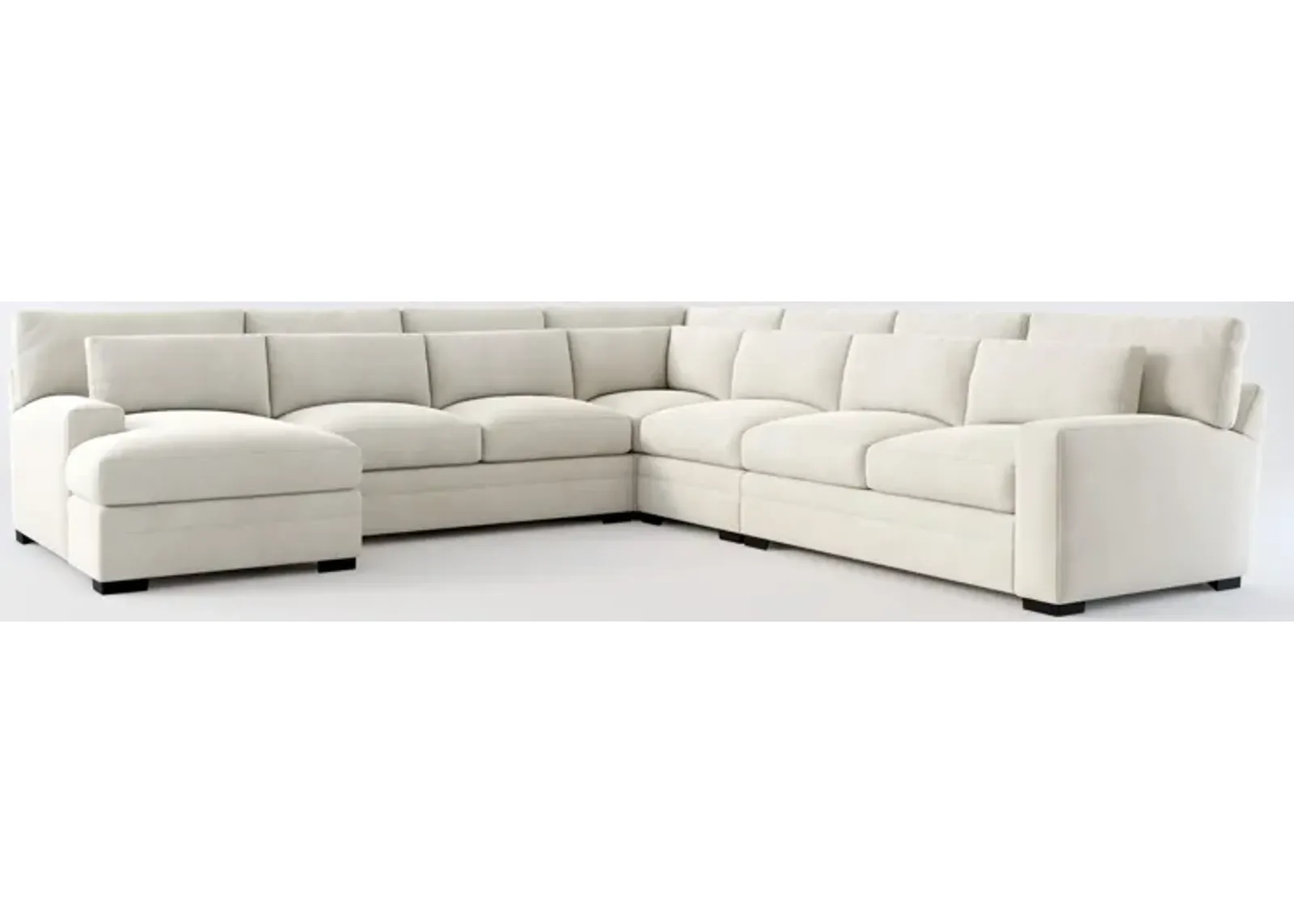 Winston Foam Comfort 5-Piece Sectional with Left-Facing Chaise - Laurent Beach