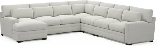 Winston Foam Comfort 5-Piece Sectional with Left-Facing Chaise - Oslo Snow