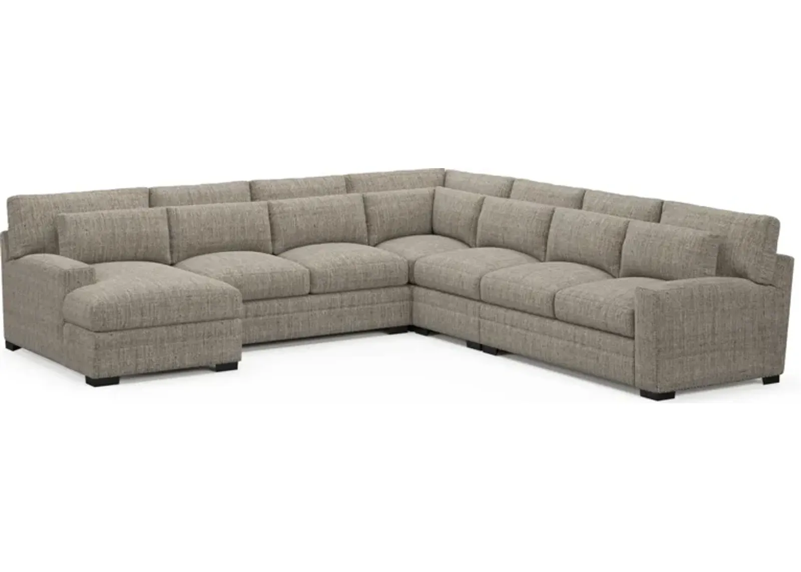 Winston Foam Comfort 5-Piece Sectional with Left-Facing Chaise - Mason Flint