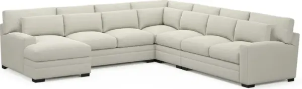 Winston Hybrid Comfort 5-Piece Sectional with Left-Facing Chaise - Anders Ivory