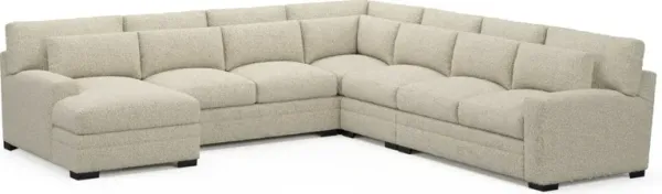 Winston Hybrid Comfort 5-Piece Sectional with Left-Facing Chaise - Bloke Cotton