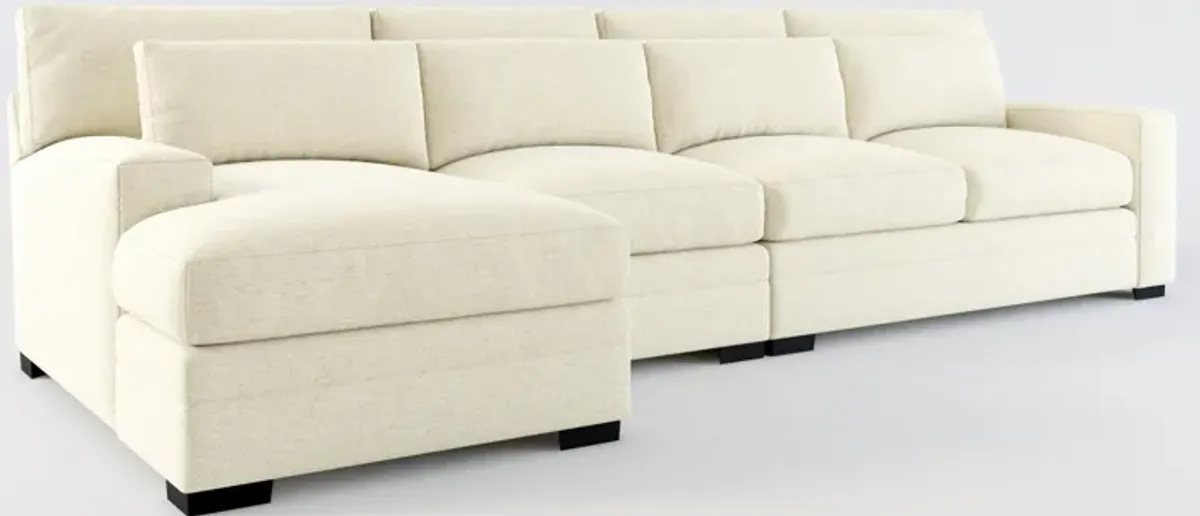 Winston Foam Comfort 3-Piece Sectional with Left-Facing Chaise - Bridger Shell