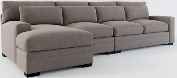 Winston Foam Comfort 3-Piece Sectional with Left-Facing Chaise - Presidio Steel