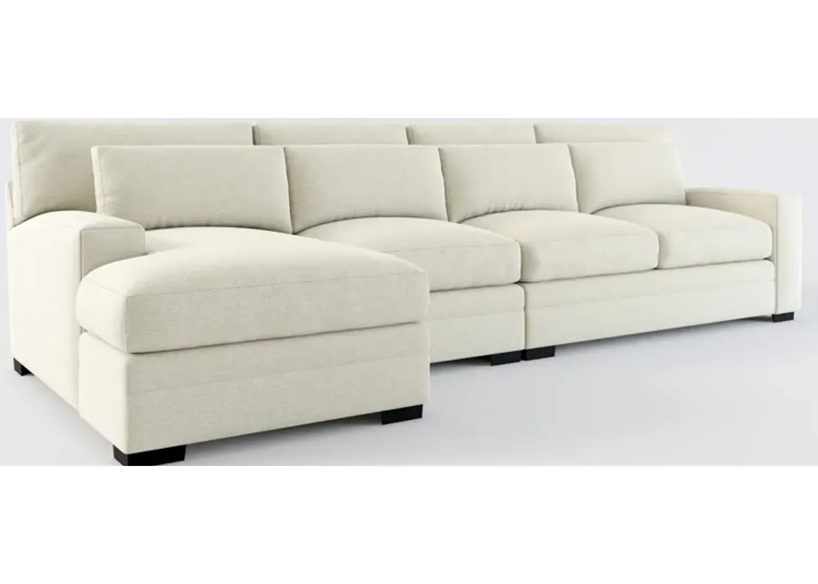 Winston Hybrid Comfort 3-Piece Sectional with Left-Facing Chaise - Liv Dove