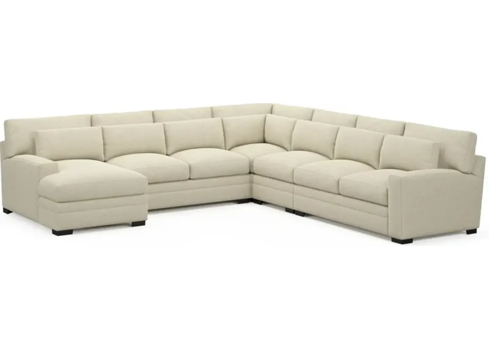 Winston Foam Comfort 5-Piece Sectional with Left-Facing Chaise - Bridger Shell