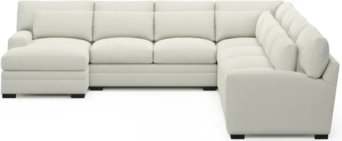 Winston Foam Comfort 5-Piece Sectional with Left-Facing Chaise - Liv Arctic