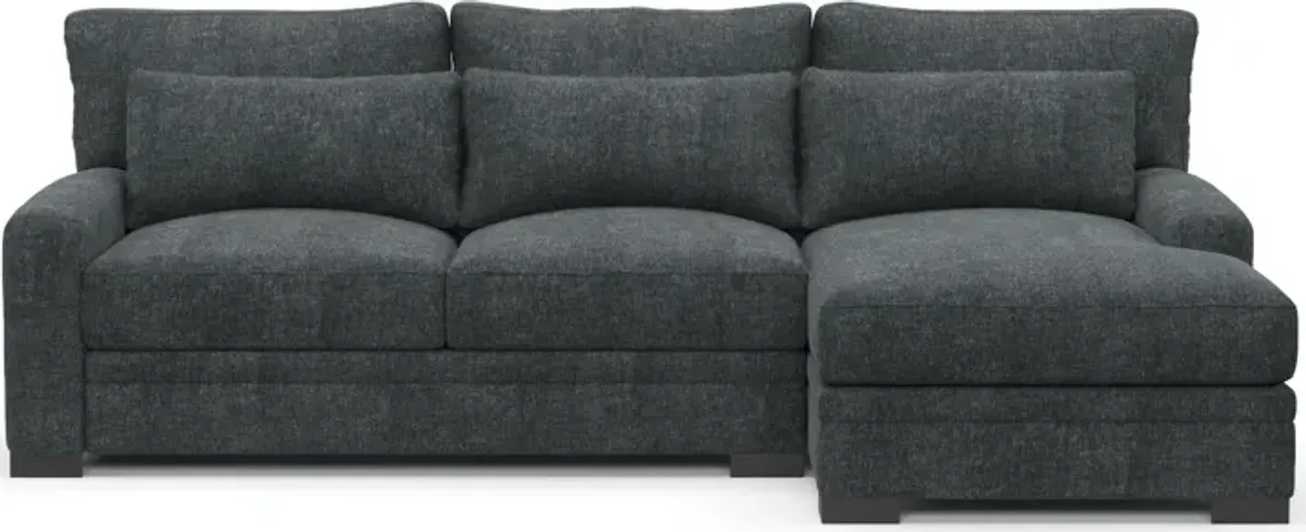 Winston Foam Comfort 2-Piece Sectional with Right-Facing Chaise - Contessa Shadow