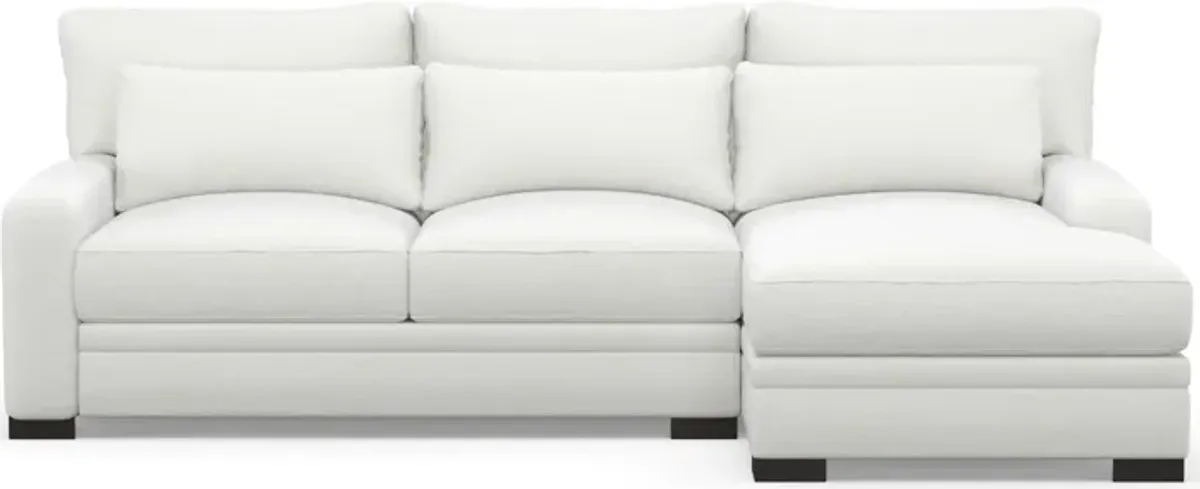 Winston Foam Comfort 2-Piece Sectional with Right-Facing Chaise - Contessa Vanilla