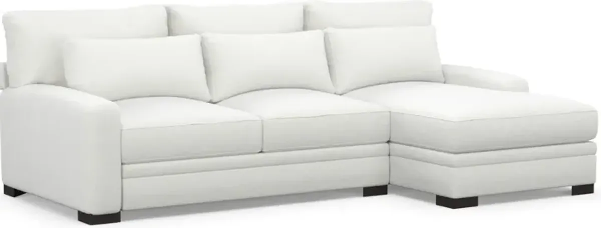 Winston Foam Comfort 2-Piece Sectional with Right-Facing Chaise - Contessa Vanilla