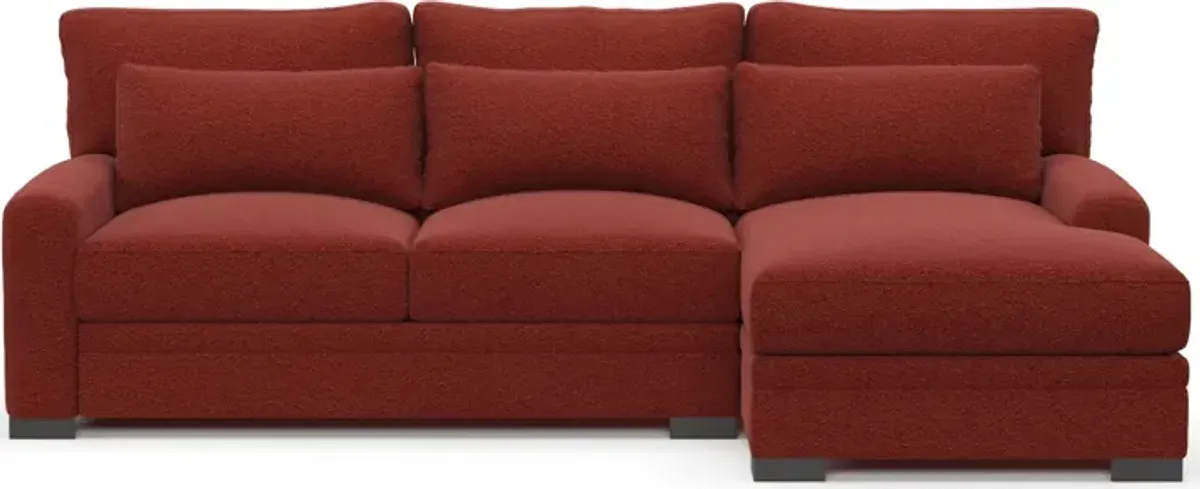 Winston Foam Comfort 2-Piece Sectional with Right-Facing Chaise - Bloke Brick