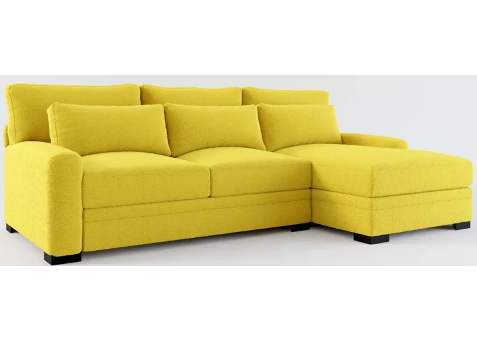 Winston Foam Comfort 2-Piece Sectional with Right-Facing Chaise - Bloke Goldenrod