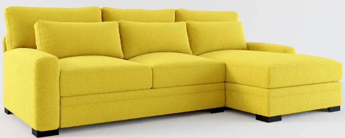 Winston Foam Comfort 2-Piece Sectional with Right-Facing Chaise - Bloke Goldenrod