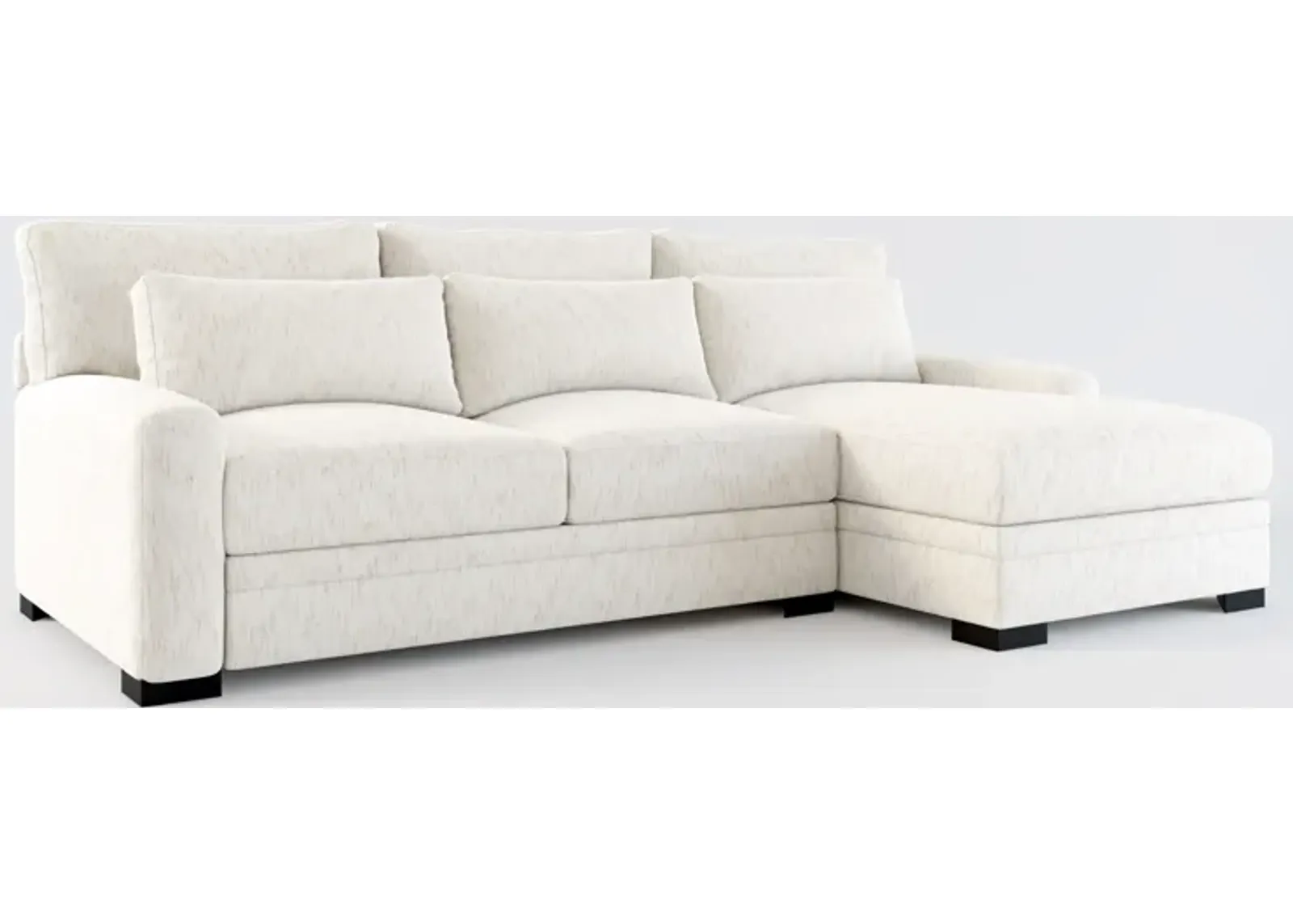 Winston Foam Comfort 2-Piece Sectional with Right-Facing Chaise - P.T. Cream