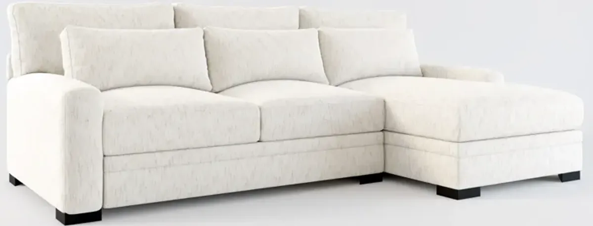 Winston Foam Comfort 2-Piece Sectional with Right-Facing Chaise - P.T. Cream