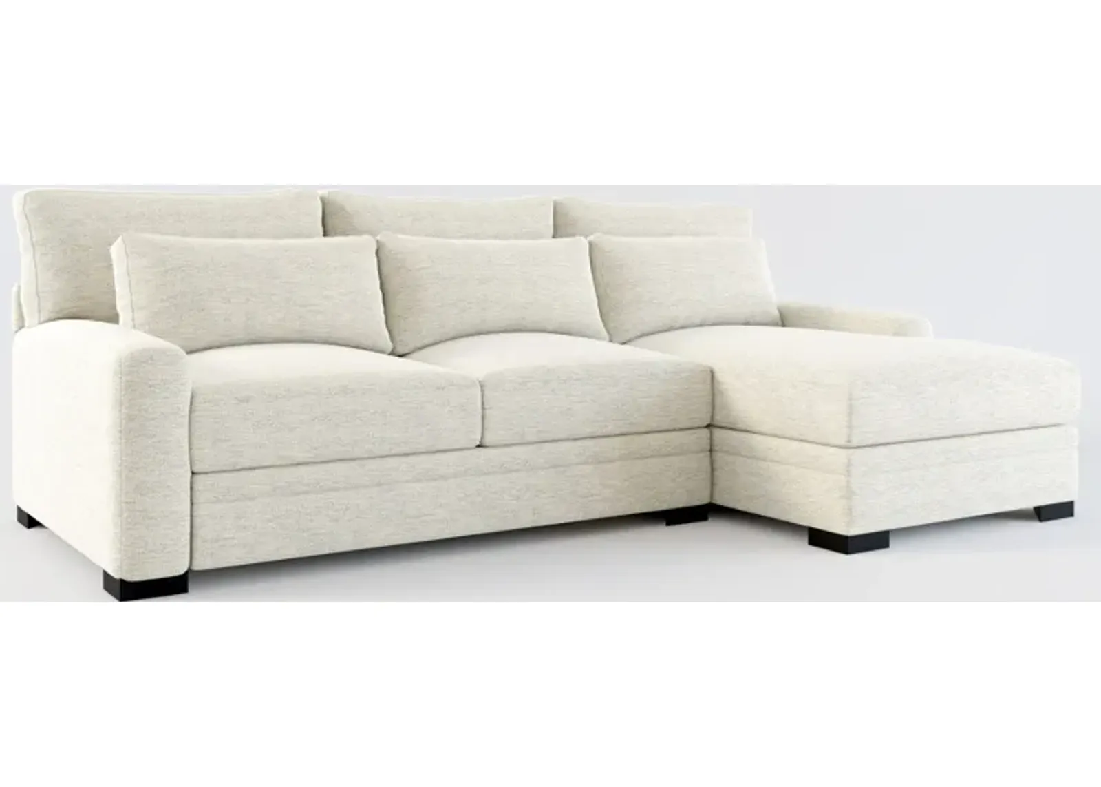 Winston 2-Piece Sectional with Right-Facing Chaise - Merino Chalk