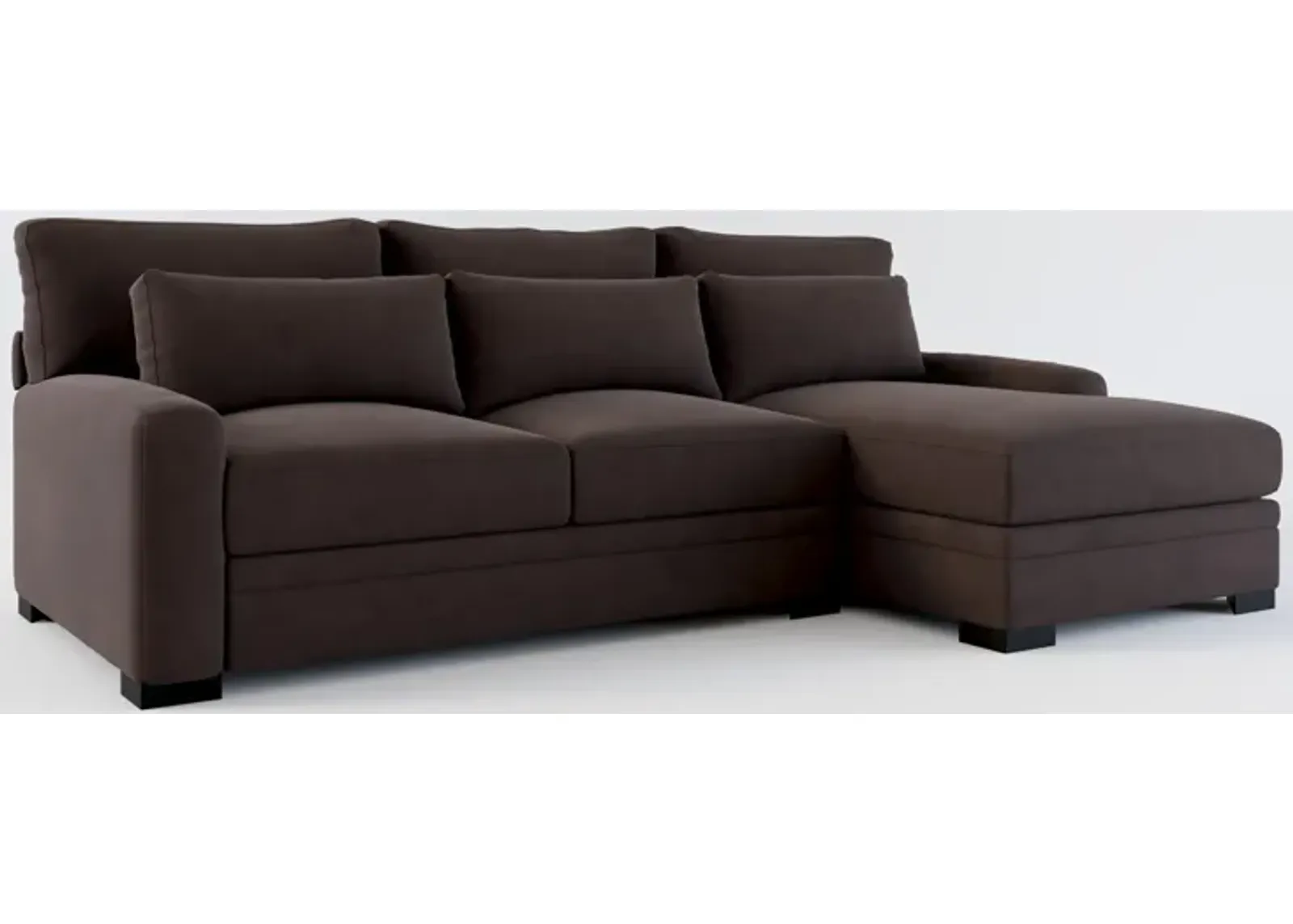 Winston Foam Comfort 2-Piece Sectional with Right-Facing Chaise