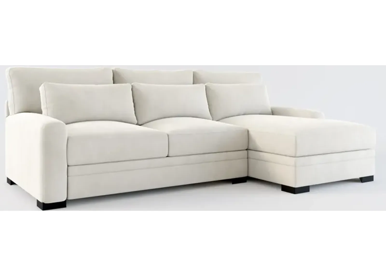 Winston Foam Comfort 2-Piece Sectional with Right-Facing Chaise - Laurent Beach