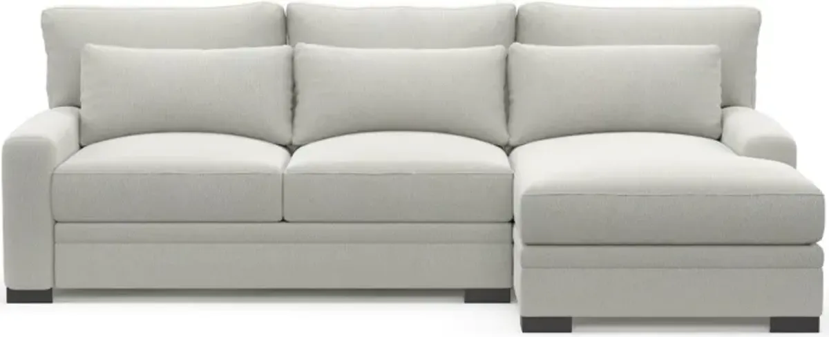 Winston Foam Comfort 2-Piece Sectional with Right-Facing Chaise - Oslo Snow