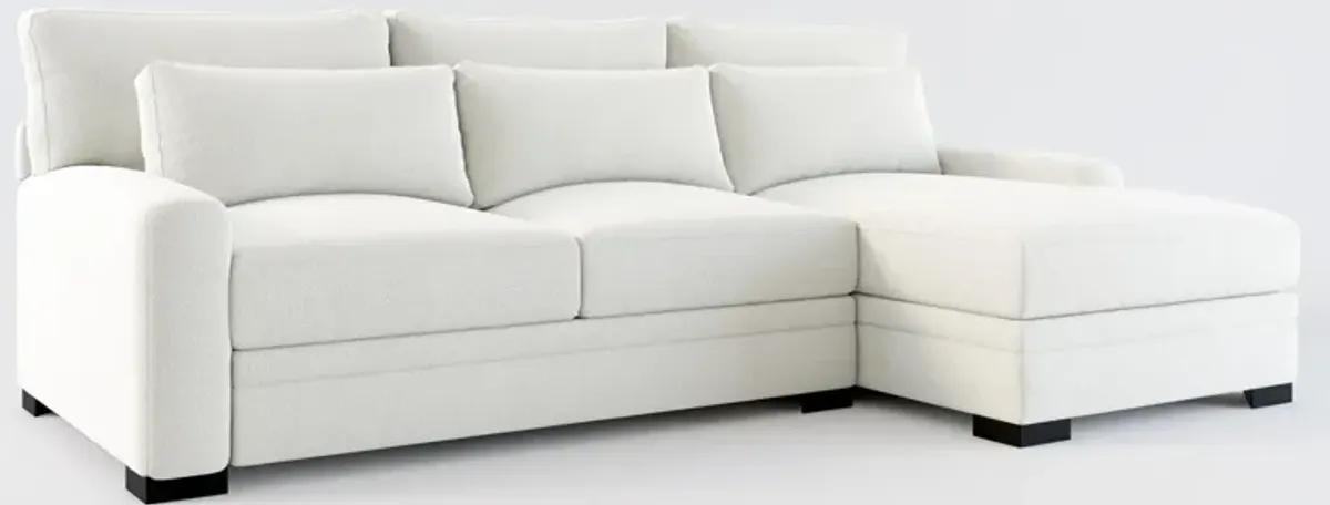 Winston Foam Comfort 2-Piece Sectional with Right-Facing Chaise - Oslo Snow