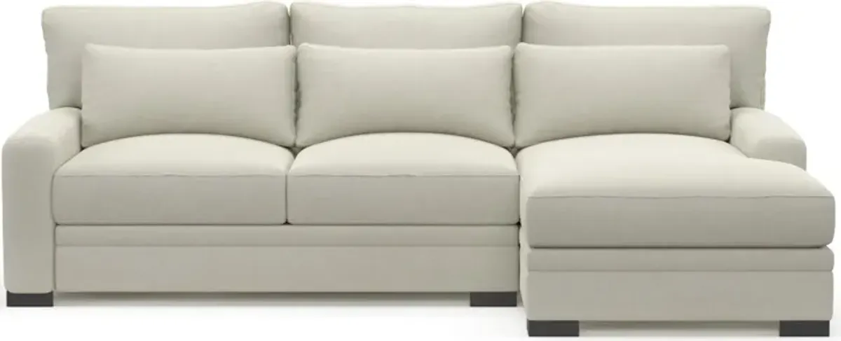 Winston Foam Comfort 2-Piece Sectional with Right-Facing Chaise - Anders Ivory