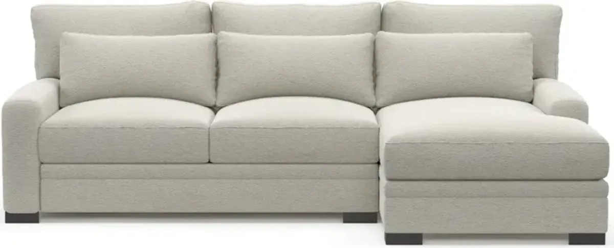 Winston Foam Comfort 2-Piece Sectional with Right-Facing Chaise - Everton Grey