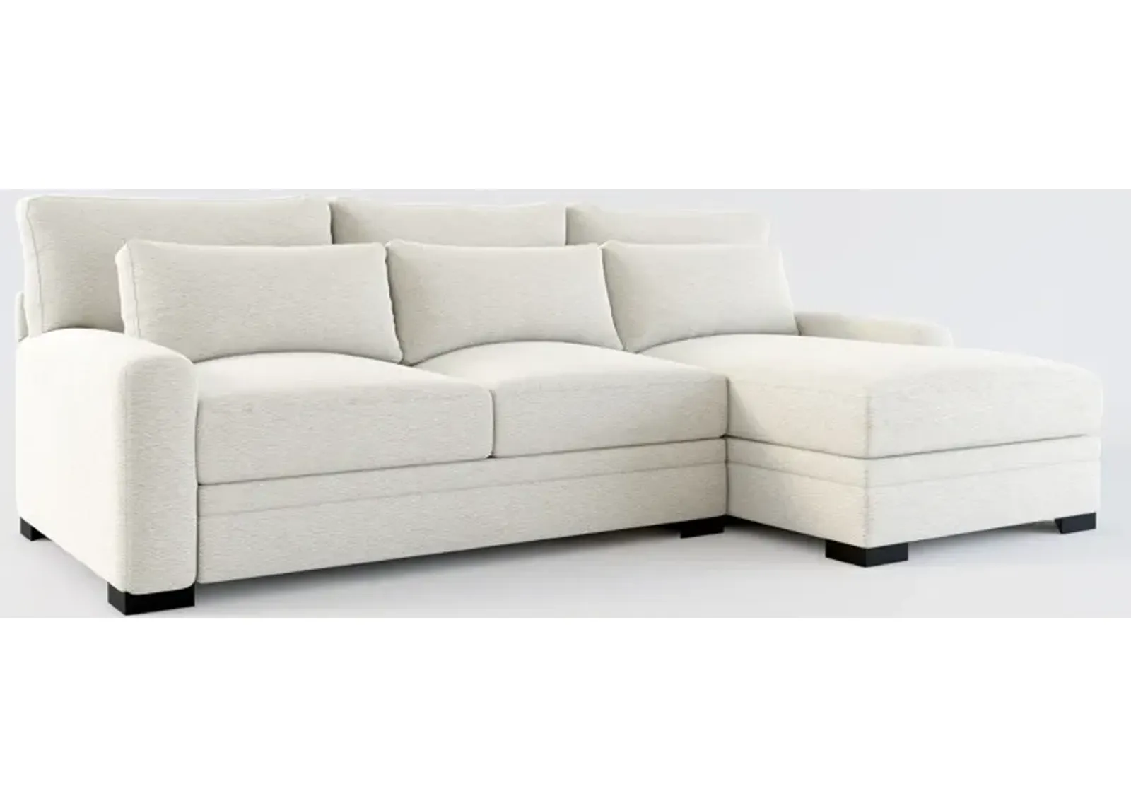 Winston Foam Comfort 2-Piece Sectional with Right-Facing Chaise - Everton Grey