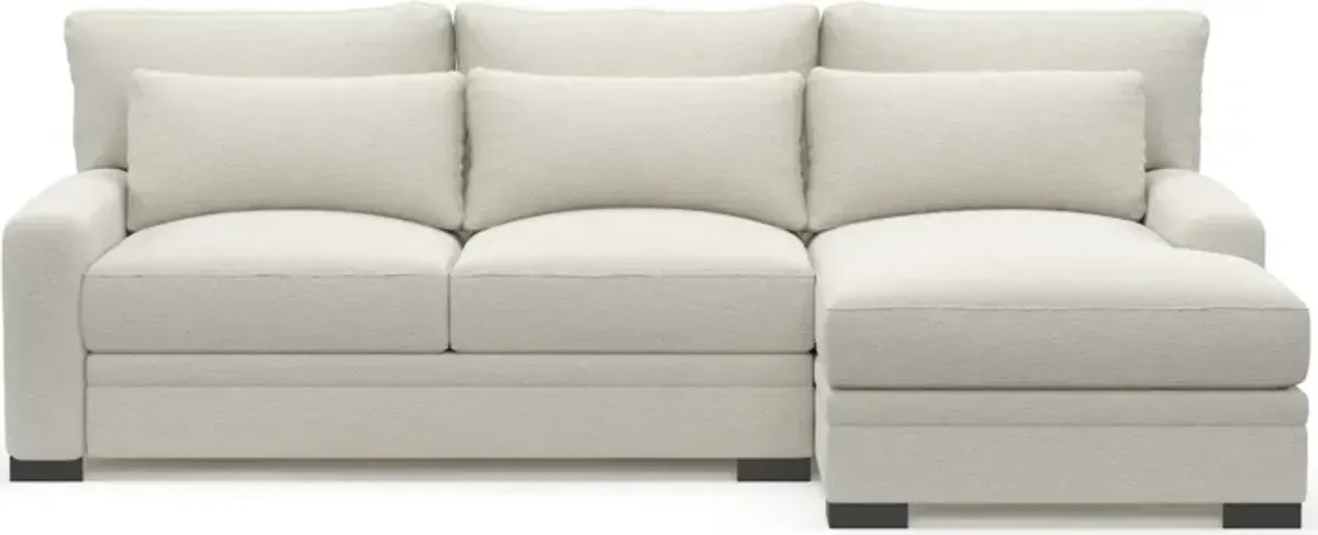 Winston Foam Comfort 2-Piece Sectional with Right-Facing Chaise - Living Large White