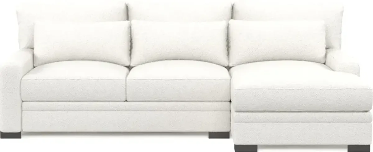 Winston Foam Comfort 2-Piece Sectional with Right-Facing Chaise - Bloke Snow